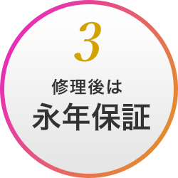 修理後は永年保証