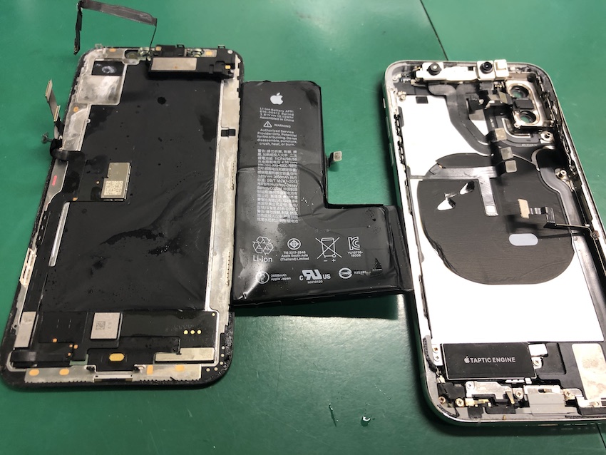 海の中で10分間水没した、iPhoneXs