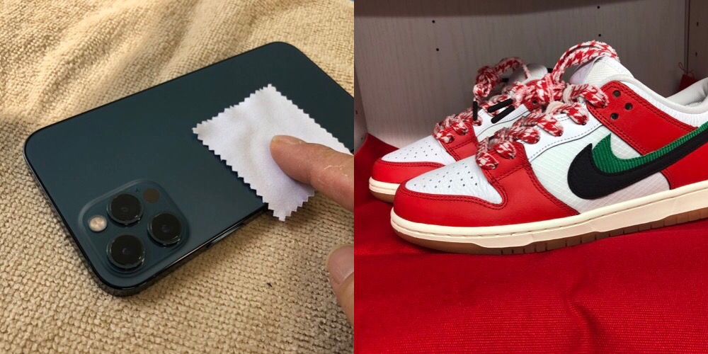 iPhoneとナイキのスニーカーにガラスコーティング