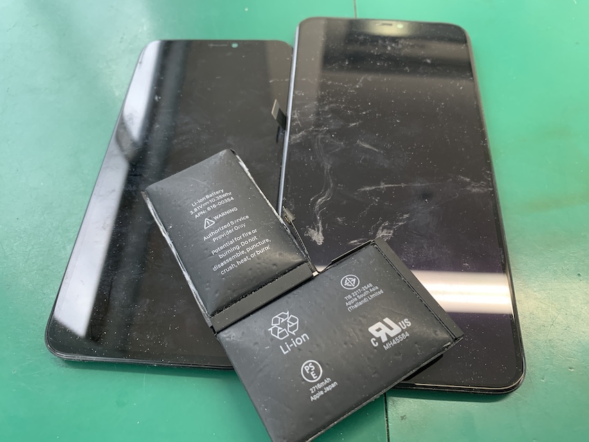 iPhoneXの画面割れとバッテリー交換は当日10分