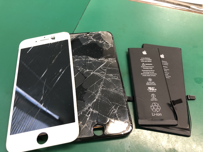 iPhone画面修理と電池交換