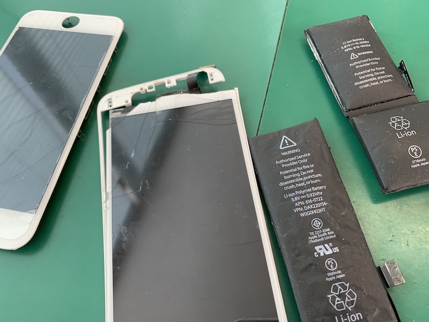 iPhone7の画面修理とバッテリー 交換を当日対応