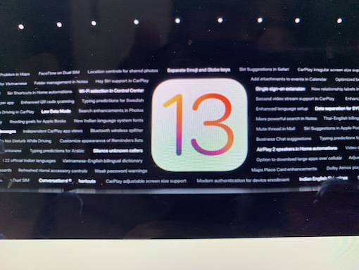 9月20日にリリースされたios13